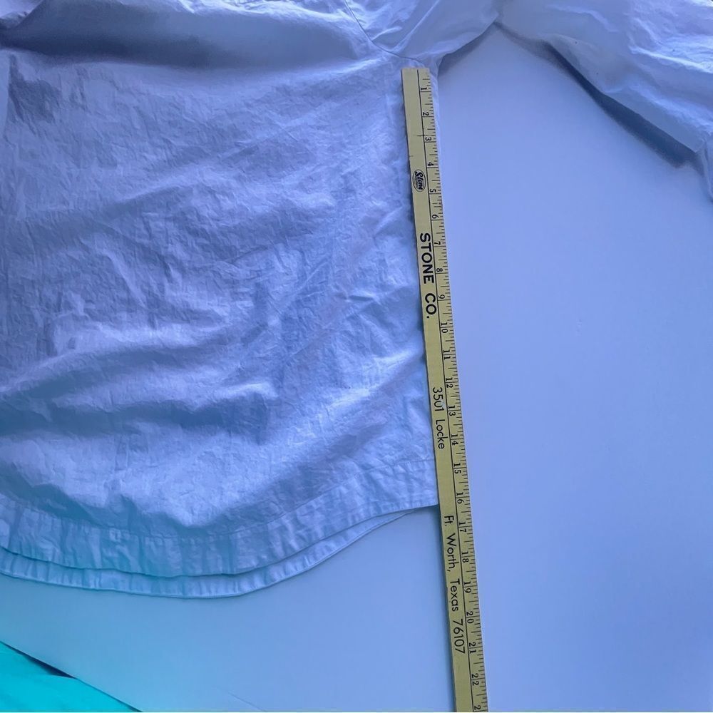 Free People Off‎ Shoulder White Cotton Shirt With Bell Sleeves, Size XS - Picture 9 of 10